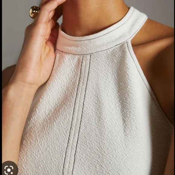 Anthropologie Sleeveless Mock Neck Twofer Dress - Picture 2 of 3